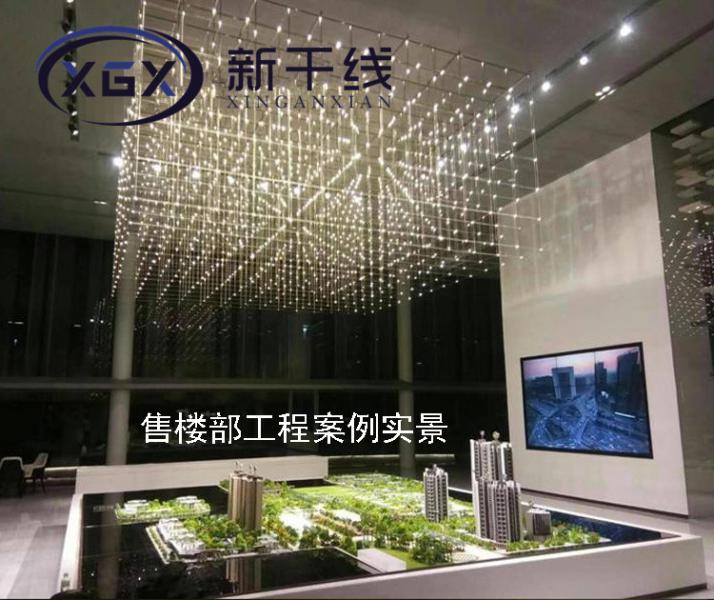  滿天星LED吊燈售樓部吊燈光立方造型大型非標工程燈酒店大堂吊2014.7