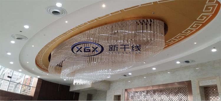  大型酒店工程燈飾定制 酒店非標(biāo)水晶燈 LED室內(nèi)西餐廳裝飾燈